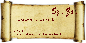 Szakszon Zsanett névjegykártya